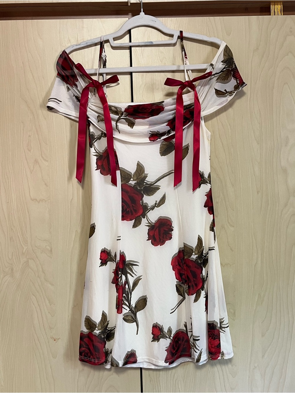 Mesh Floral Mini Dress - Picture 1 of 7